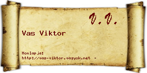 Vas Viktor névjegykártya